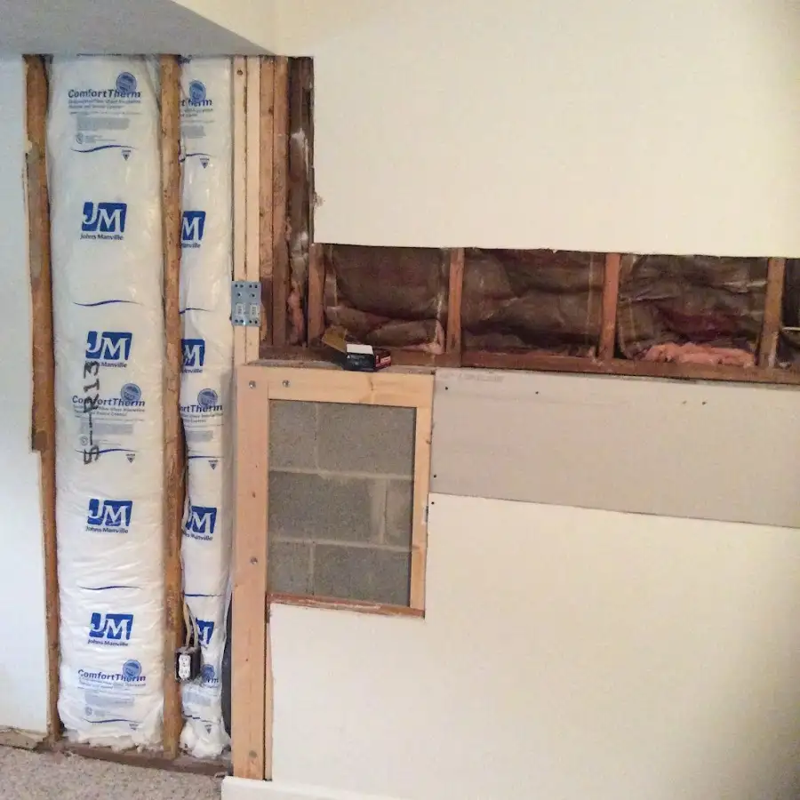 Wall insulation replacement during Contents Cleaning & Restoration in Hyattsville